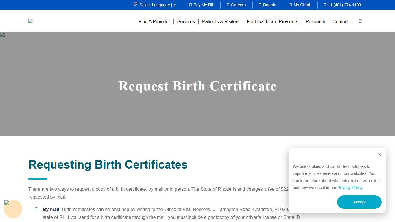Birth Certificate Services